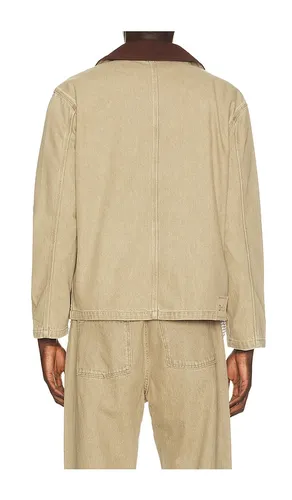 Washed Zipped Denim Jacket in Khaki in . Size L. Also in M, S - DrÃ´le De Monsieur - Modalova