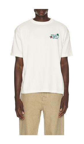 Vine Embroidered Slogan Tee Shirt in White. - size S (also in M, L, XL/1X, XXL/2X) - DrÃ´le De Monsieur - Modalova