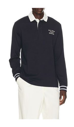 Slogan Longsleeve Polo in Blue. - size S (also in M, L, XL/1X, XXL/2X) - DrÃ´le De Monsieur - Modalova