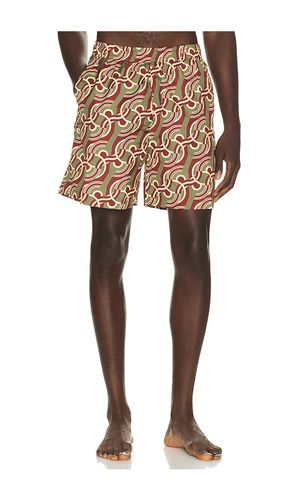 Chain Link Monogram Swimsuit in Khaki in Red. - size S (also in M, L, XL/1X, XXL/2X) - DrÃ´le De Monsieur - Modalova
