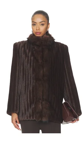 Sienna Fur Jacket in Brown. - size L (also in M) - Ducie - Modalova