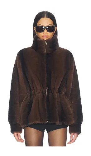 Kai Fur Jacket in Brown. - size L (also in M, S, XS) - Ducie - Modalova