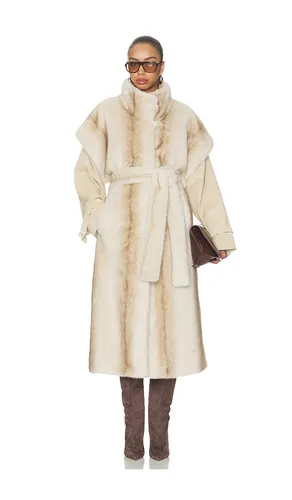 Harper Long Fur Coat in . - size L (also in M, S, XS) - Ducie - Modalova