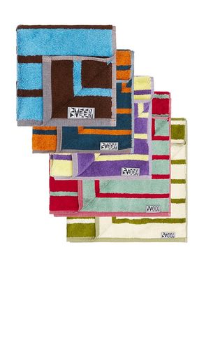 Set Of 5 Bird Stripe Towels in - Dusen Dusen - Modalova