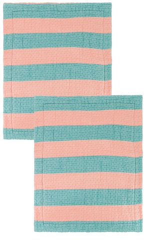 Stripe Standard Shams in Coral - Dusen Dusen - Modalova