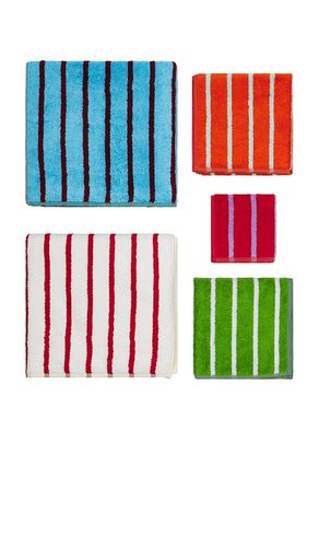 Home Stripe Collection Prepacked Bath Towels Bundle Of 5 in Blue - Dusen Dusen - Modalova