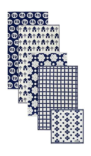 Navy pattern towels bundle of 5 in color navy size all - Dusen Dusen - Modalova
