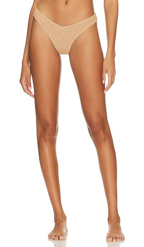 Heidi Bikini Bottom in Metallic Gold. - size L (also in XL, XS) - DEVON WINDSOR - Modalova