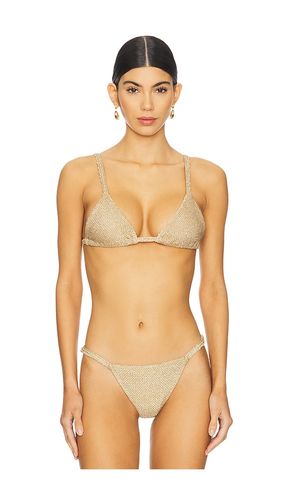 Zuri Bikini Top in Metallic Gold. - size M (also in S, XL, XS) - DEVON WINDSOR - Modalova