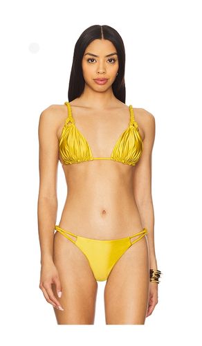 Lamia Bikini Top in Yellow. - size L (also in M, XL, XS) - DEVON WINDSOR - Modalova