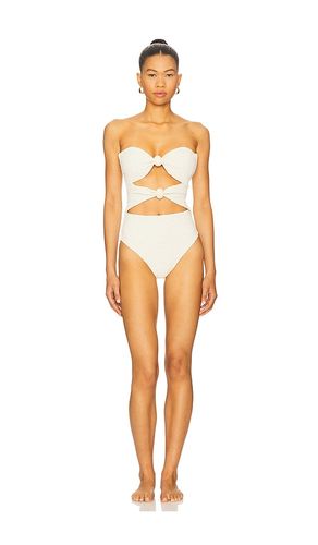 Misha Full-piece Swimsuit in Cream. - size L (also in M, XS) - DEVON WINDSOR - Modalova