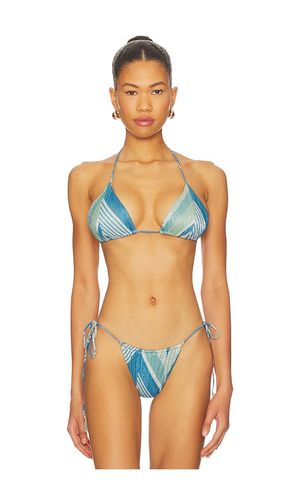 Winona Triangle Bikini Top in Blue. - size L (also in M, XS) - DEVON WINDSOR - Modalova