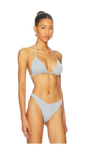 Lucinda Triangle Bikini Top in Baby Blue. - size L (also in M) - DEVON WINDSOR - Modalova
