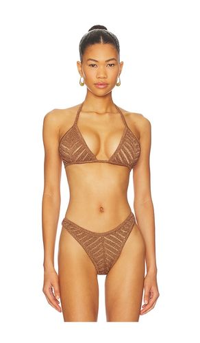 Lucinda Triangle Bikini Top in Tan. - size L (also in M, S, XL, XS) - DEVON WINDSOR - Modalova