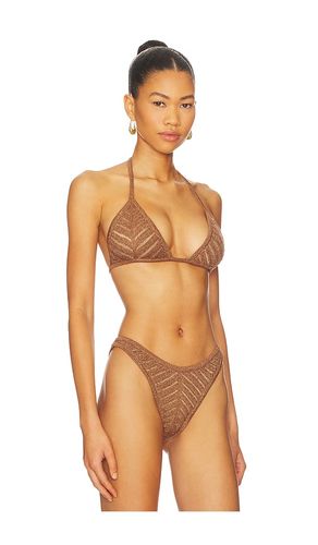 Lucinda Triangle Bikini Top in Tan. - size L (also in M, S, XL, XS) - DEVON WINDSOR - Modalova