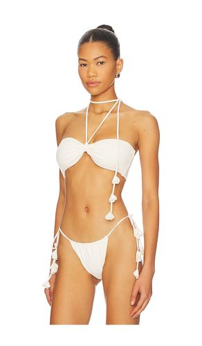 Eleanor Halter Bikini Top in Ivory. - size L (also in M) - DEVON WINDSOR - Modalova