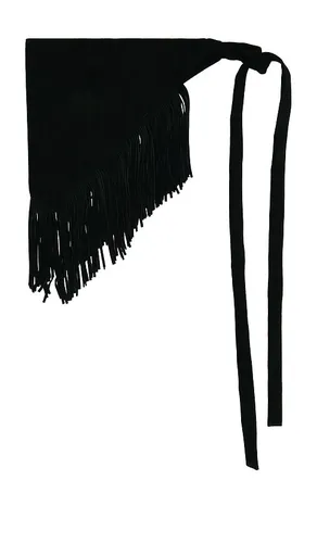 Milo Fringe Suede Belt in - EAVES - Modalova