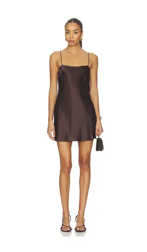 Roux Silk Mini Dress in Chocolate. - size L (also in M, S, XL, XS) - EAVES - Modalova