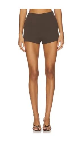 Naftali Crepe Mini Shorts in Chocolate. - size L (also in M, S, XL, XS) - EAVES - Modalova