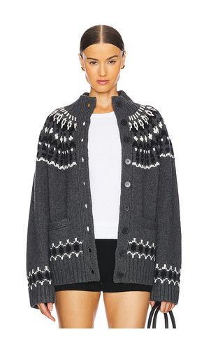 Jen Fair Isle Cardigan in Grey. - size M (also in S, XS) - EAVES - Modalova