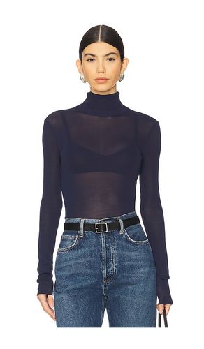 Alexander Sheer Turtleneck Sweater in Navy. - size L (also in M, S, XL, XS, XXS) - EAVES - Modalova