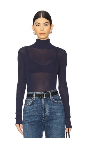 Alexander Sheer Turtleneck Sweater in Navy. - size L (also in M, XL, XXS) - EAVES - Modalova