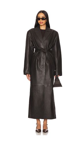 Formosa Leather Coat in Chocolate. - size L (also in XL) - EAVES - Modalova