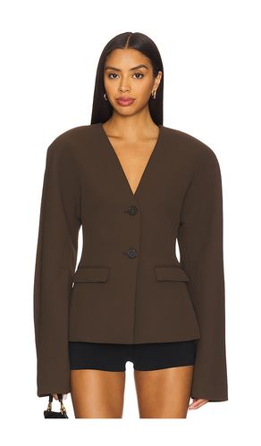 Gal Polished Crepe Blazer in Chocolate. - size L (also in M, S, XL, XS, XXS) - EAVES - Modalova