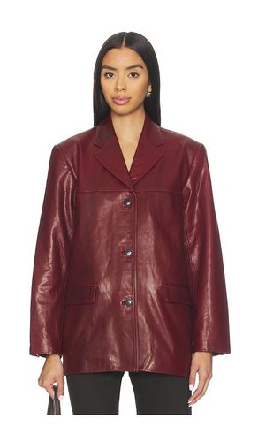 Aroa Leather Blazer Jacket in Burgundy. - size S (also in XXS) - EAVES - Modalova