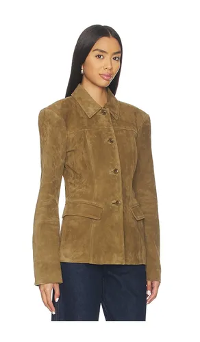 Aina Suede Cinched Jacket in Brown. - size L (also in S, XXS) - EAVES - Modalova
