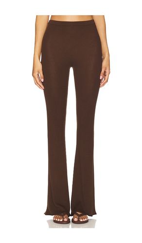 Bailee Rib Pant in Chocolate. - size L (also in M, S, XL, XS, XXS) - EAVES - Modalova