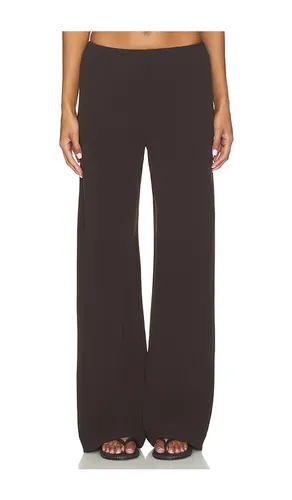 Loretta Crepe Bias Pant in Chocolate. - size L (also in M, S, XL, XS, XXS) - EAVES - Modalova