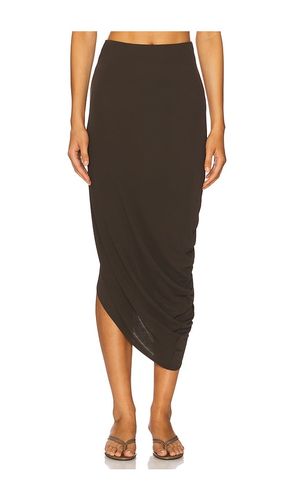 Lian Twist Midi Skirt in Chocolate. - size L (also in M, S, XL, XS, XXS) - EAVES - Modalova