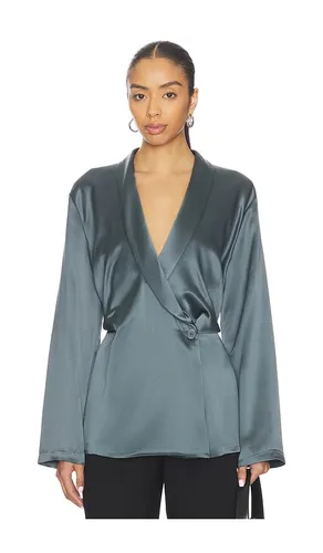 Sigrun Slouch Waist Robe Top in Charcoal. - size L (also in M, S, XL, XS, XXS) - EAVES - Modalova