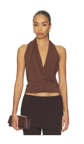 Thea Top in Chocolate. - size L (also in M, S, XL, XS, XXS) - EAVES - Modalova