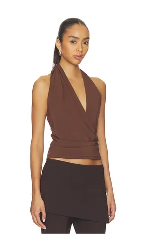 Thea Top in Chocolate. - size L (also in M, S, XL, XS, XXS) - EAVES - Modalova