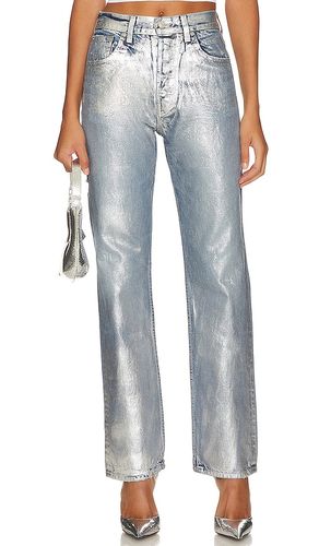 High Rise Straight in Metallic Silver. - size 24 (also in 25, 29, 30) - EB Denim - Modalova