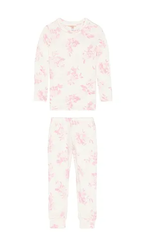 Kids Printed Long Pajama Set in Pink. - size 2 (also in 6) - eberjey - Modalova