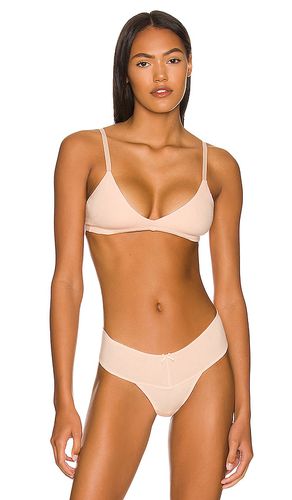 Pima Stretch Cotton V Bralette in Beige. - size M/L (also in S/M, XS/S) - eberjey - Modalova