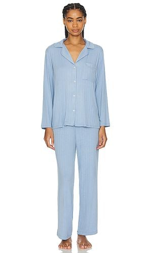 Gisele Rib Long PJ Set in Blue. - size L (also in M, S, XL, XS) - eberjey - Modalova