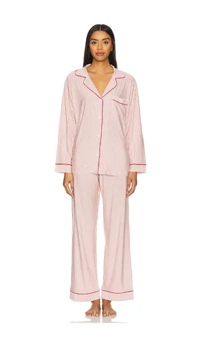 Gisele Printed Long PJ Set in Red. - size L (also in M, S, XL, XS) - eberjey - Modalova