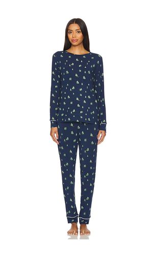 Gisele Printed Crew PJ Set in Navy. - size L (also in M, S, XL, XS) - eberjey - Modalova