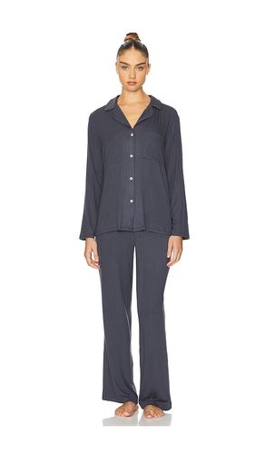 Gisele Rib Long PJ Set in Grey. - size M (also in S, XL) - eberjey - Modalova