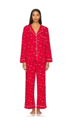 Gisele Printed Long PJ Set in Red. - size M (also in S, XL) - eberjey - Modalova