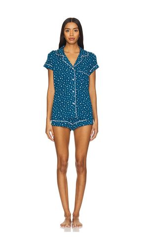 Gisele Printed Shortie Set in Blue. - size L (also in S, XL, XS) - eberjey - Modalova
