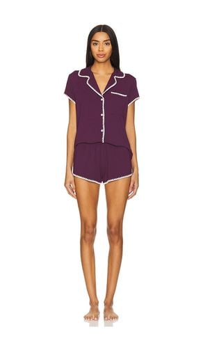 Frida Shortie PJ Set in Wine. - size L (also in M, S, XL, XS) - eberjey - Modalova