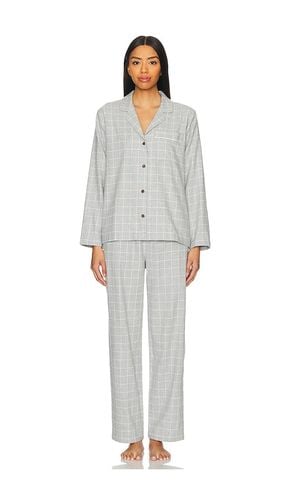 Flannel Long PJ Set in Grey. - size L (also in M, S, XL, XS) - eberjey - Modalova