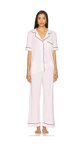 Gisele Short Sleeve Long Pj Set in Blush. - size S (also in XS, M, XL) - eberjey - Modalova
