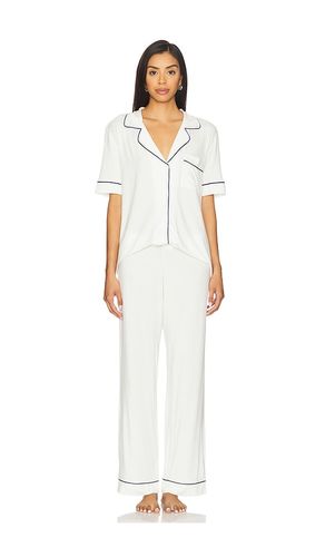 Gisele Short Sleeve Long Pj Set in Ivory. - size L (also in M, S, XL, XS) - eberjey - Modalova