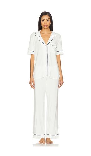 Gisele Short Sleeve Long Pj Set in Ivory. - size L (also in M, S, XL, XS) - eberjey - Modalova